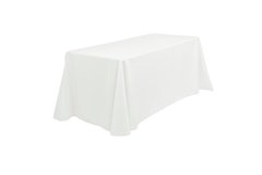 132 in. White Table Cloth