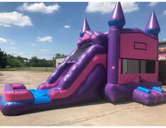 Princess Castle Combo Water Slide with Pool
