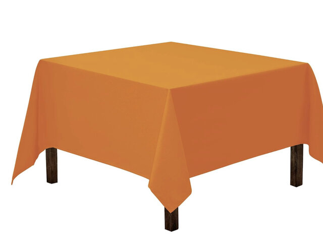 ORANGE SQUARE TABLECLOTH 85x85 inches 