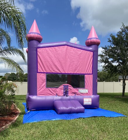 pink modular bounce house        <h3 class=