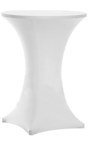 WHITE 30inch COCKTAIL TABLE COVER