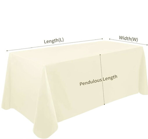 IVORY  RECTANGULAR TABLECLOTH 90x132