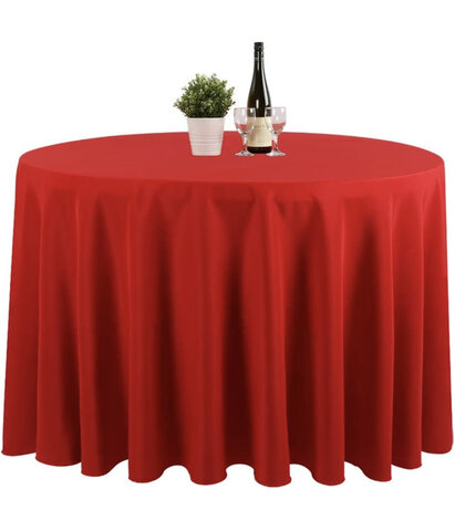 Red Round Table clothe 120 inch