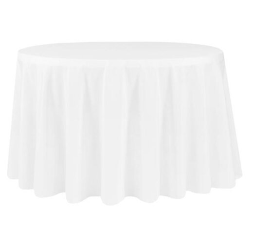 White Round Table Clothe 120 inch