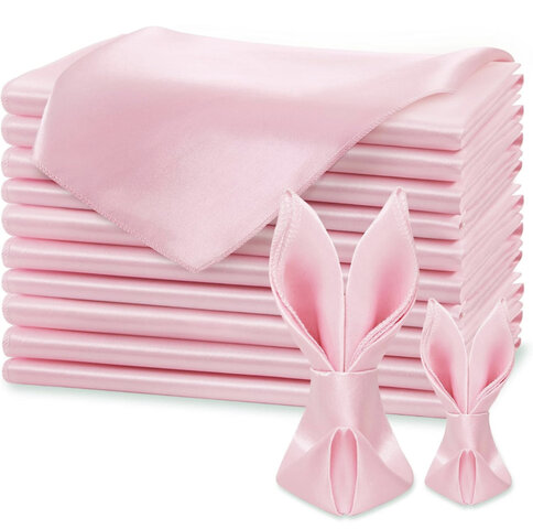 PINK SATIN NAPKIN 17x17