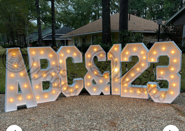 Wooden 4FT Marquee Numbers 