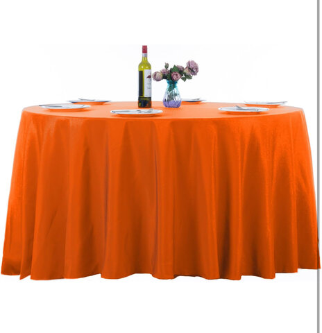 Orange Round Tablecloth 120 Inches