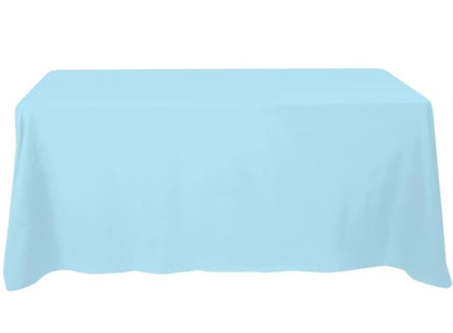 Baby Blue Tablecloth 90 x 132 inches 