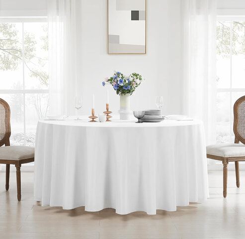 132 Inches Round Tablecloth 