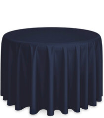 120 INCHES NAVY BLUE ROUND TABLECLOTH 