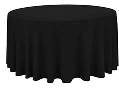 BLACK ROUND TABLE CLOTH