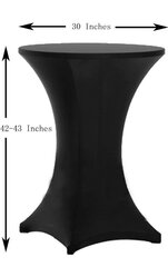 BLACK 30inch COCKTAIL TABLE COVER