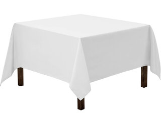 WHITE SQUARE TABLECLOTH 85x85