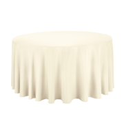 Ivory round table cloth 120 inches 