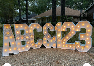 Wooden 4FT Marquee Numbers 