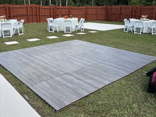 12ft x 12ft DANCE FLOOR ON GRASS SETUP 