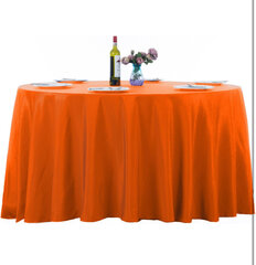 Orange Round Tablecloth 120 Inches