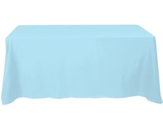 Baby Blue Tablecloth 90 x 132 inches 