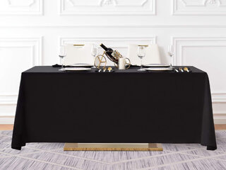 Black Rectangular Tablecloth 90x156 inches 