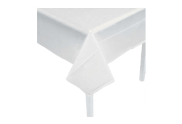 White Plastic Table Cover