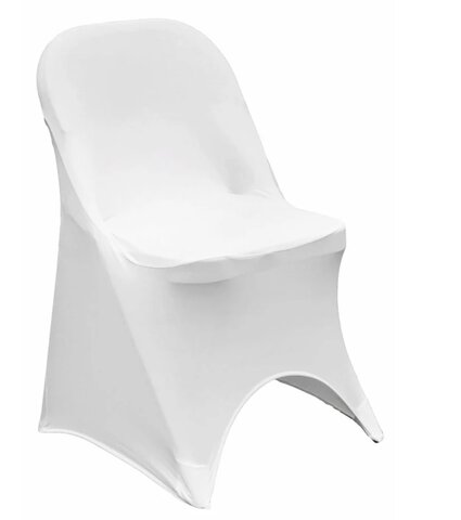 Folding Chair Spandex Covers - White