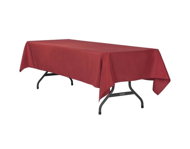 8' Rectangular Tablecloth, Red