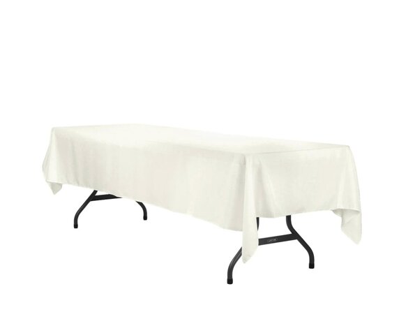 8' Rectangular Tablecloth, Ivory