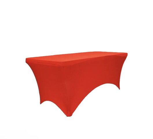 Red Rectangular Spandex Fitted Covers