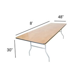 8' King size banquet table