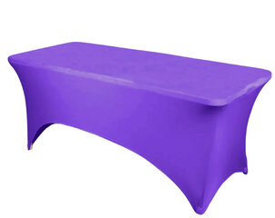 Purple Rectangular Spandex Fitted Cover