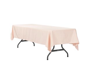 8' Rectangular Tablecloth, Blush/Rose Gold