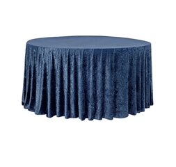 120" Round Tablecloth, Navy Blue