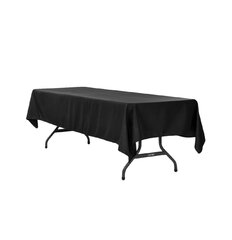 8' Rectangular Tablecloth, Black