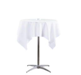 White Tablecloth Cocktail Table
