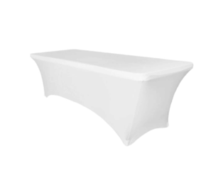 White Rectangular Spandex Fitted Cover 