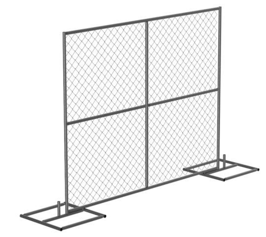 Temporary chainlink fencing - 8 foot lengths plus footers