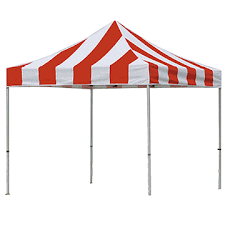 8'x8' carnival tents (red and white)