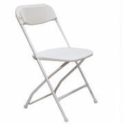 White Adult folding chair (renter to setup)