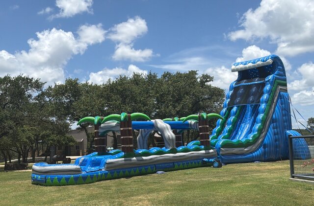 27' Blue crush water slide
