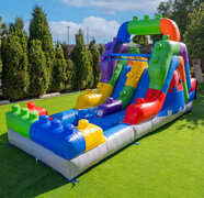 12ft Dual Lane Lego Water Slide