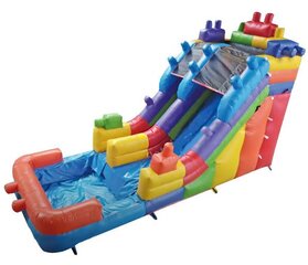 (A) 16ft Building Blocks Water Slide