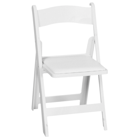 White Padded Resin Chair