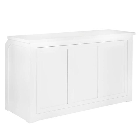 6' White Portable Folding Bar with Reversible Front