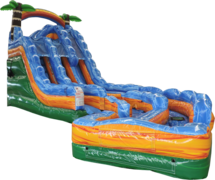 18ft Tropical Thunder Water Slide - Dual Lane 