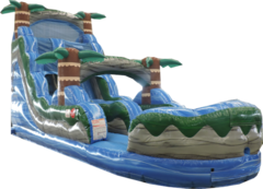 18ft Tropical Storm Water Slide w/ Splash Pad 