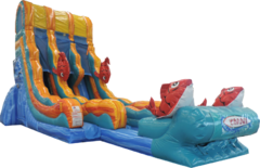 22ft Big Kahuna Water Slide w/ Splash Pad - Dual Lane 