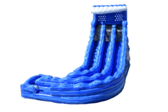 22ft Blue Hurricane Water Slide - Dual Lane