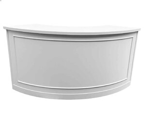 7' White Quarter Round Serpentine Bar
