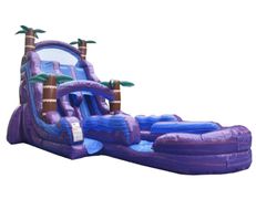 22ft Purple Plunge Water Slide - Dual Lane