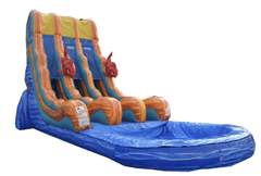 22ft Big Kahuna Water Slide w/ Deep Pool - Dual Lane